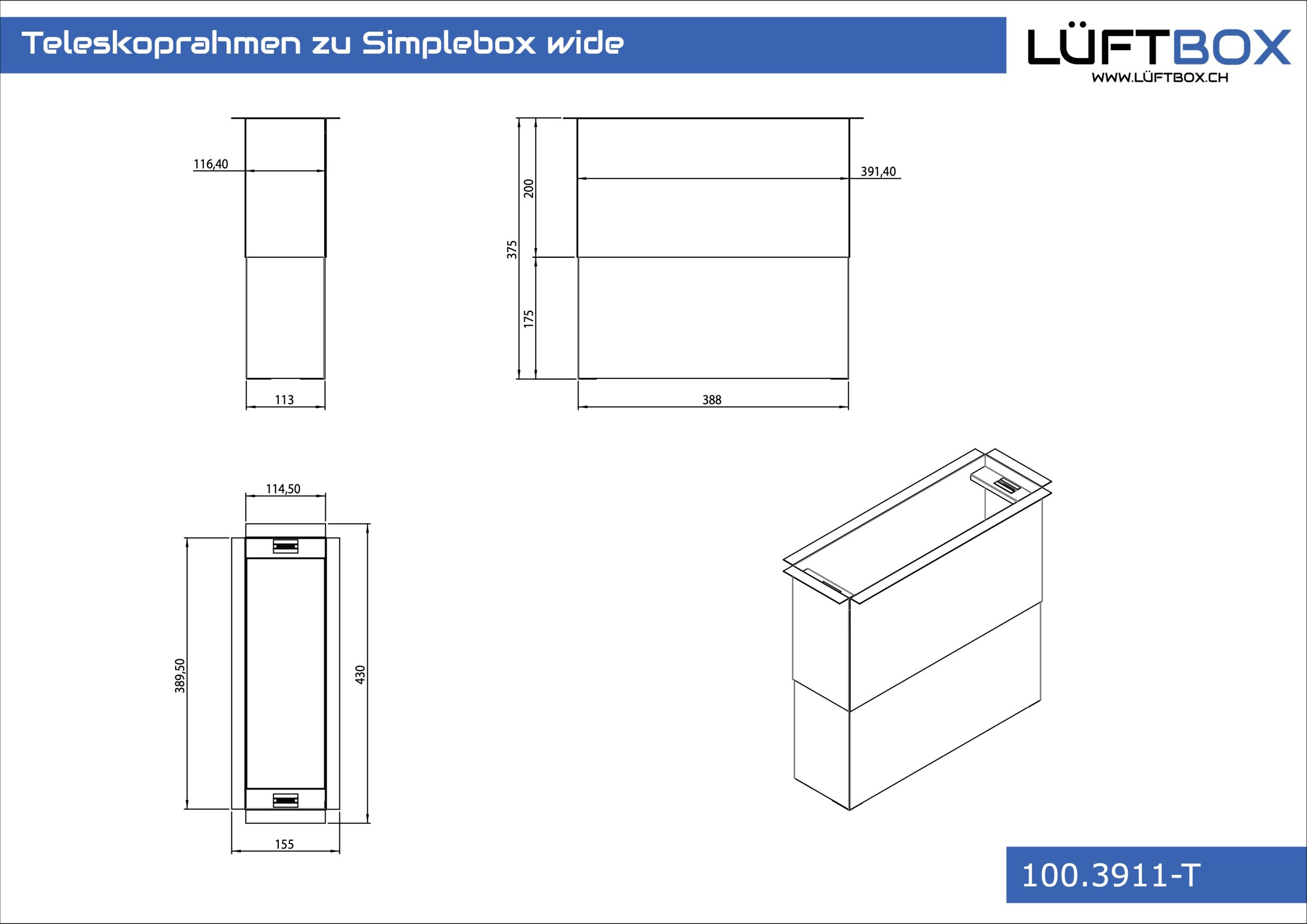 Teleskoprahmen zu Simplebox wide – Bild 2