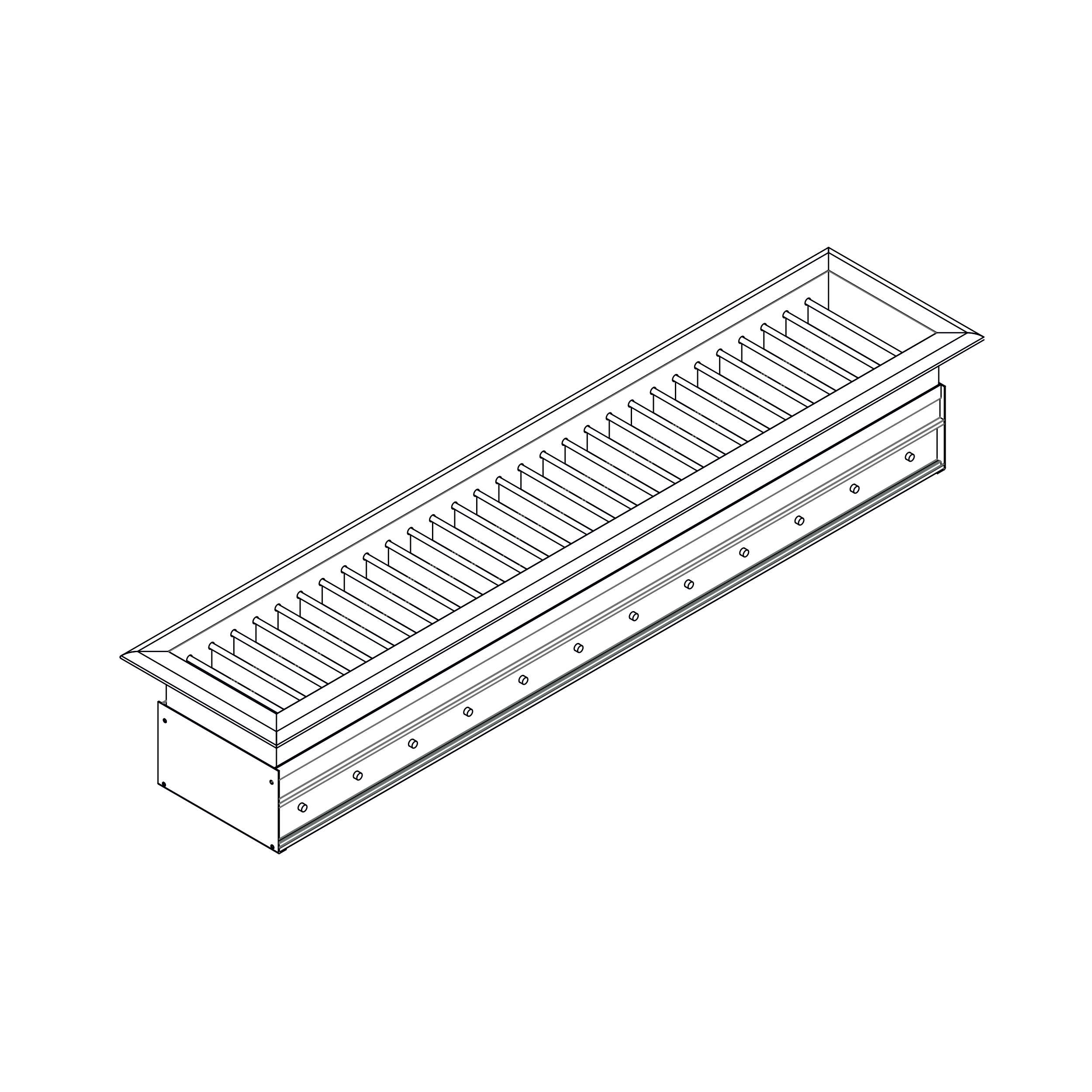 Abluft Diffusionsgitter 600 x 100 mm