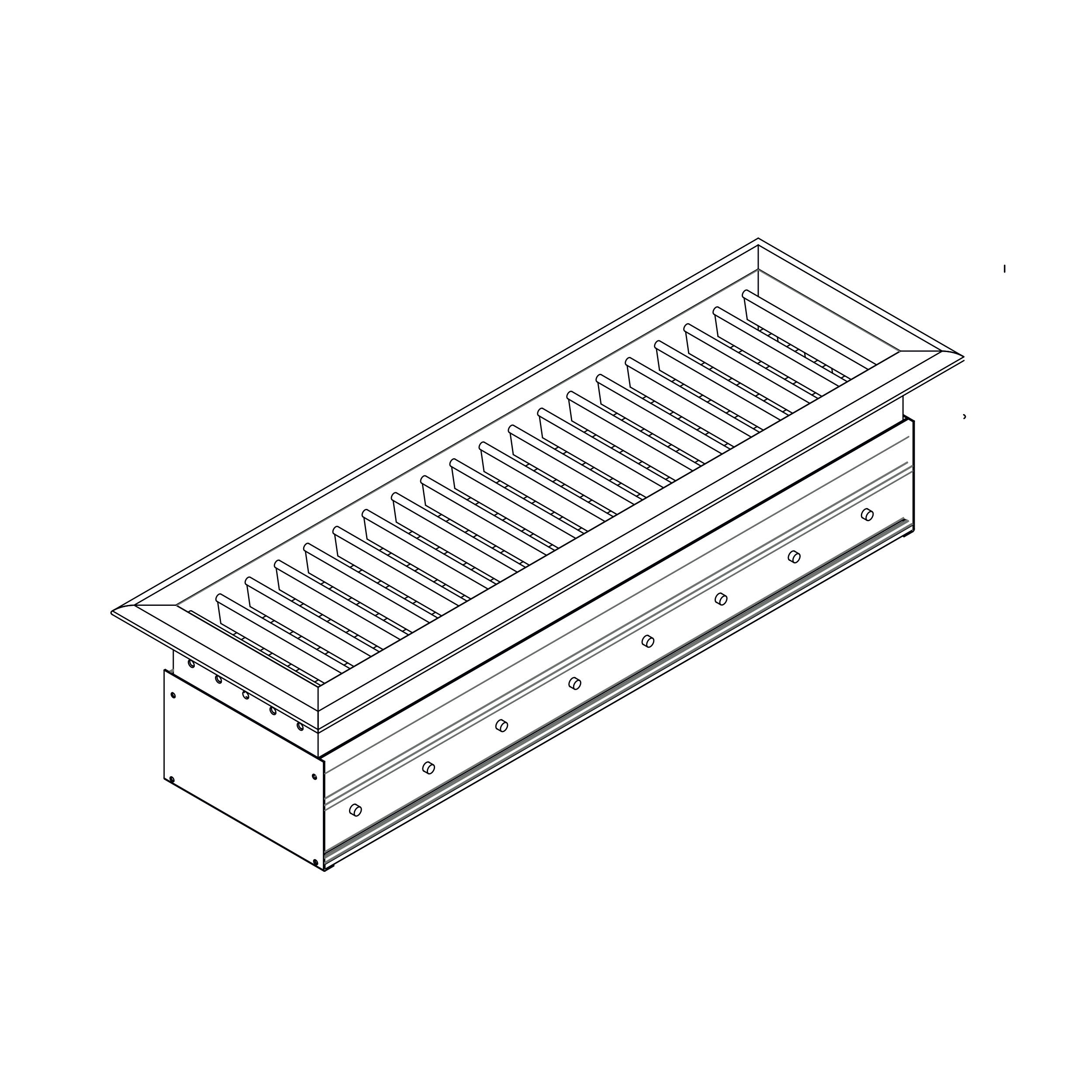 Zuluft Diffusionsgitter 400 x 100 mm