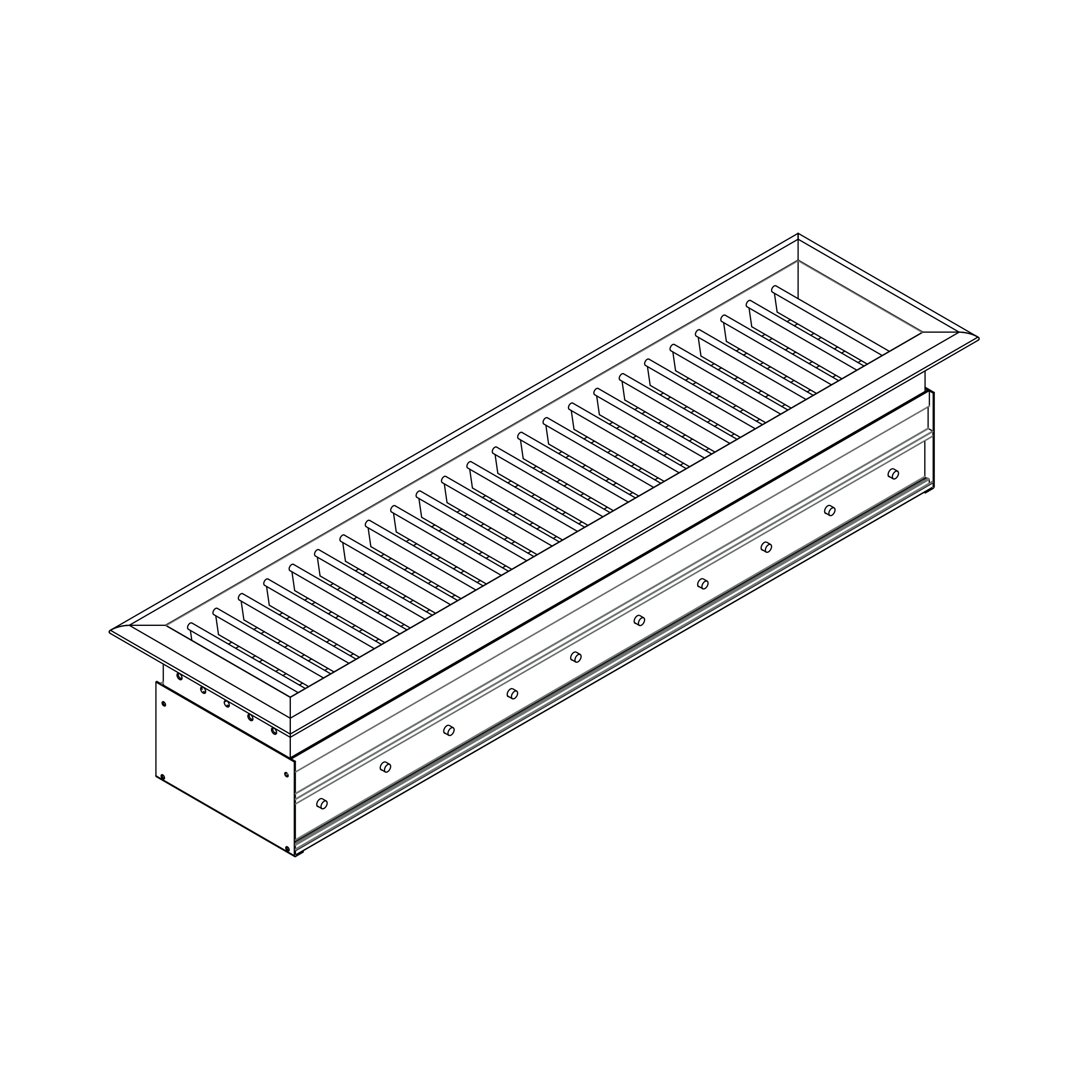 Zuluft Diffusionsgitter 500 x 100 mm
