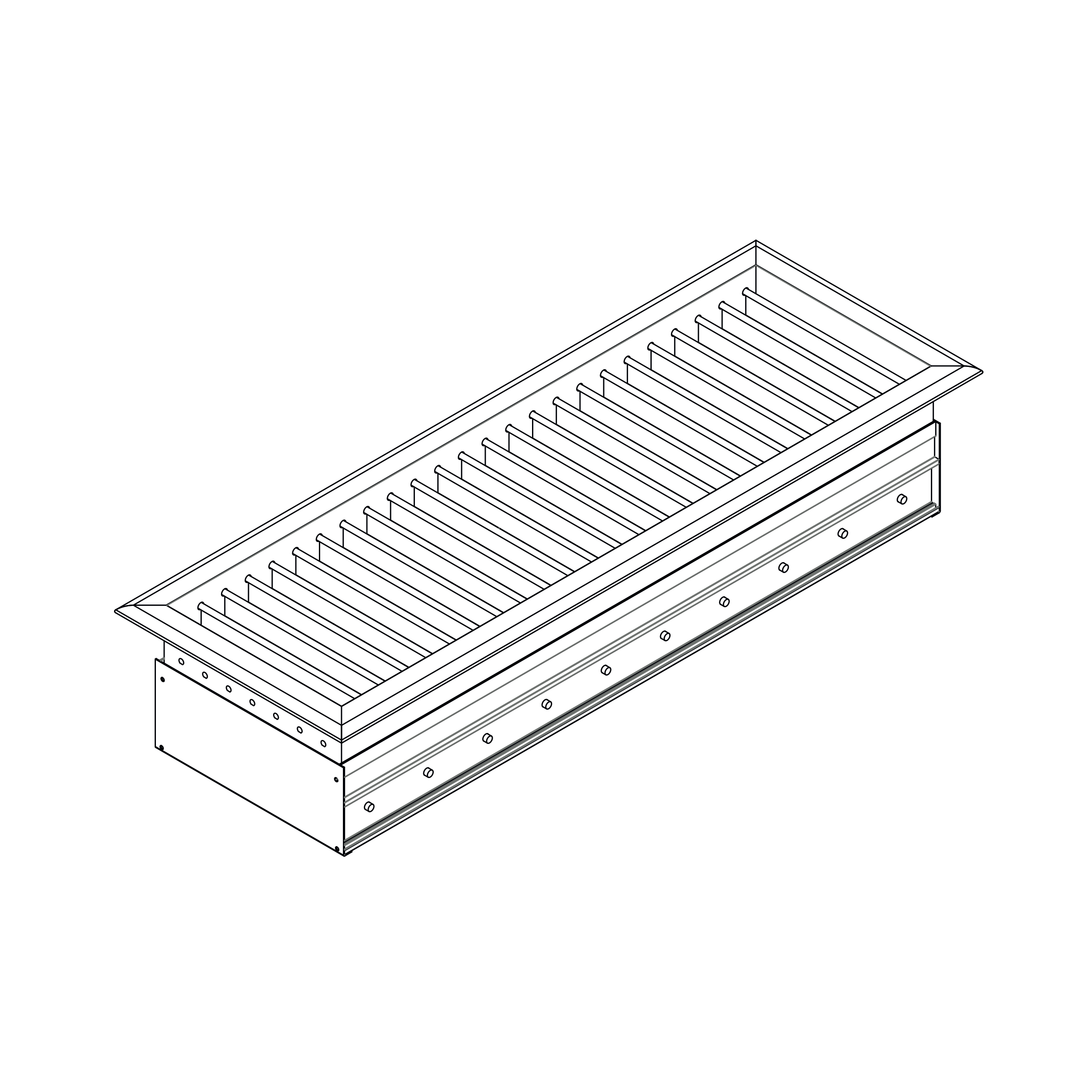 Zuluft Diffusionsgitter 500 x 150 mm