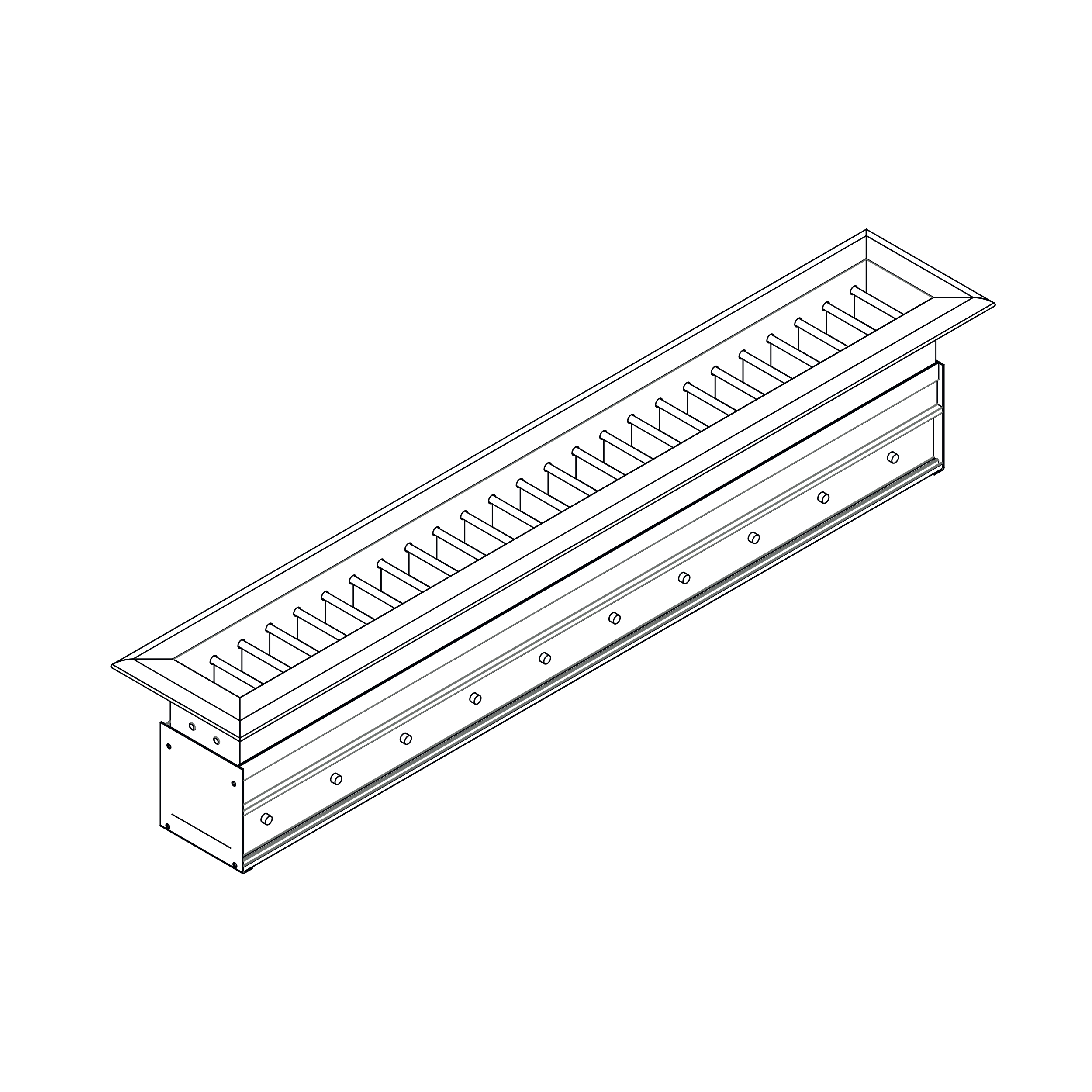 Zuluft Diffusionsgitter 500 x 50 mm