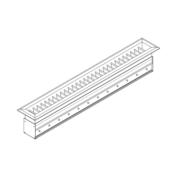 Zuluft Diffusionsgitter 600 x 50 mm
