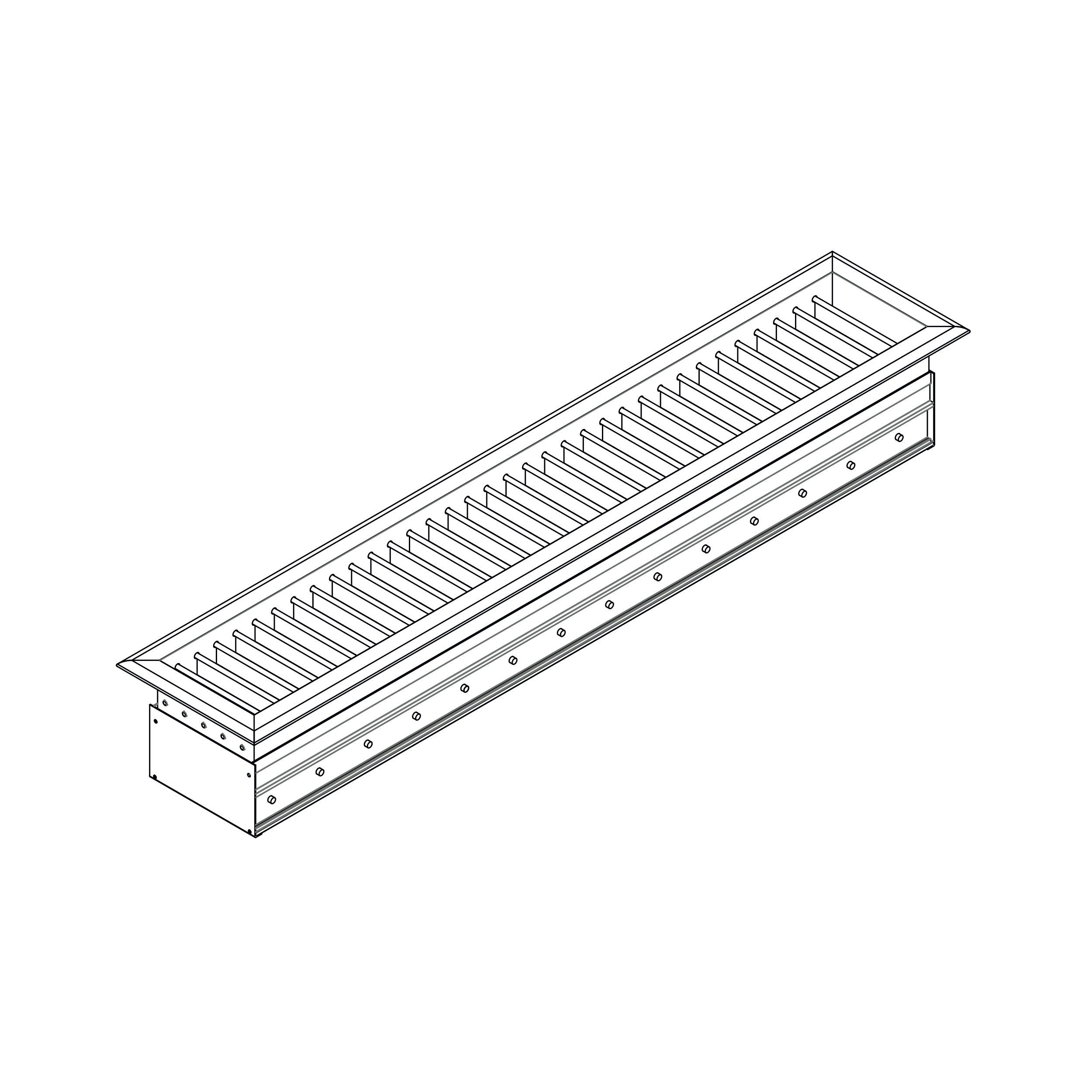 Zuluft Diffusionsgitter 700 x 100 mm