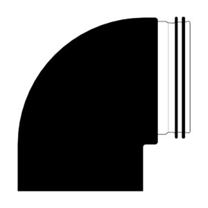 Schalungsbogen 90° verz.  (ohne Safestutzen)