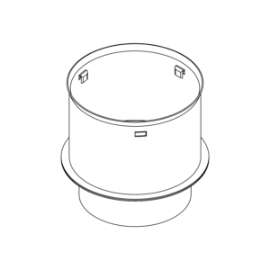 Übergang KSR Ø 110 mm zu Spirorohr Ø 100 mm