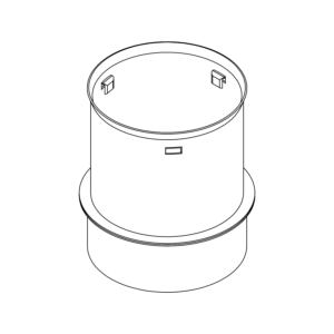 Übergang KSR Ø 90 mm zu Spirorohr Ø 100 mm